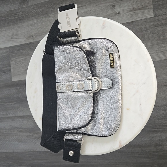 bebe Handbags - BEBE Sport Silver Fanny Pack
